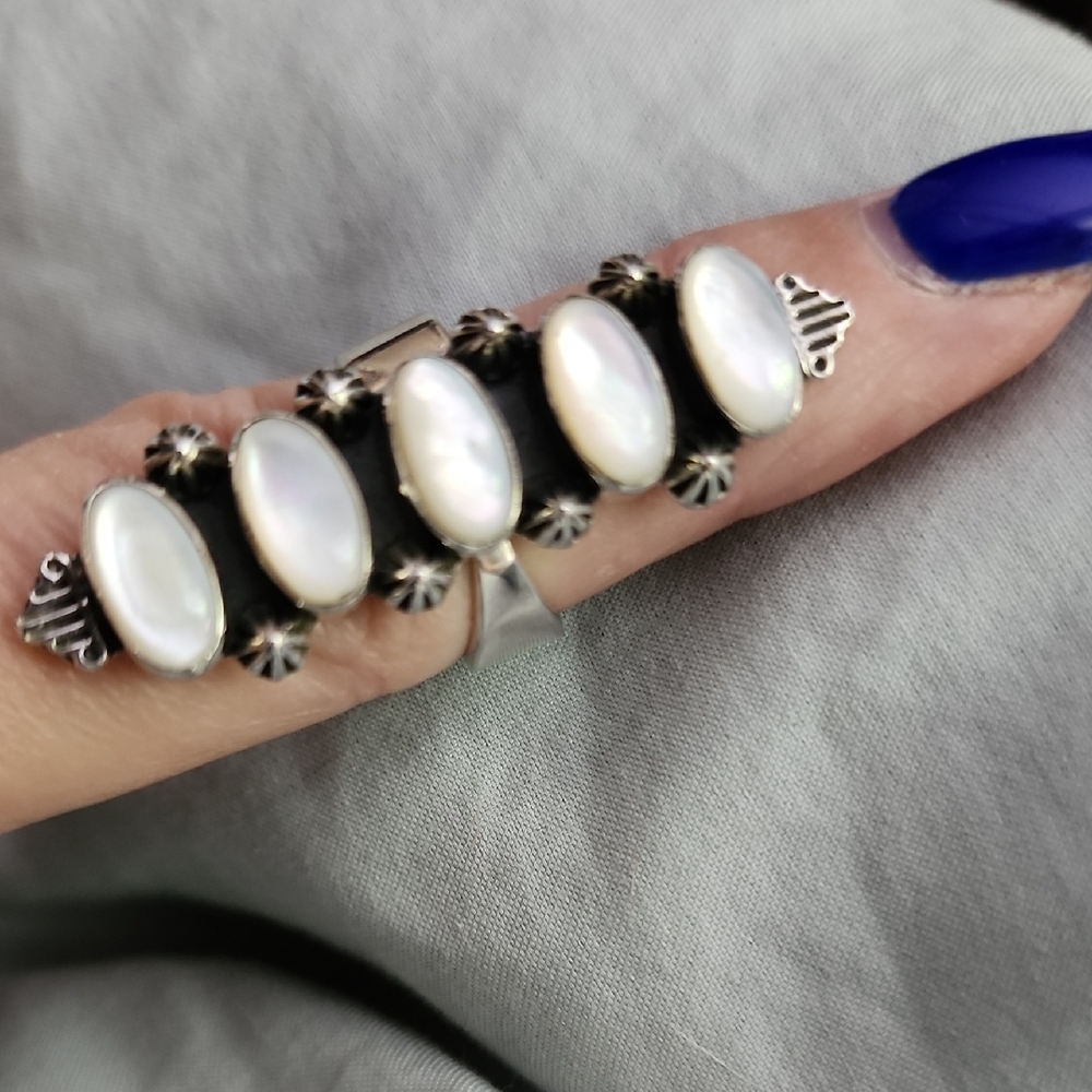Sterling Silver and Mother Pearl Ring